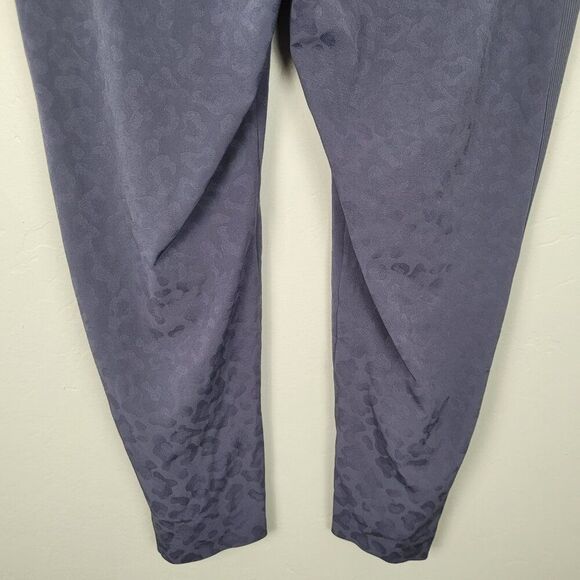 Athleta Brooklyn Textured Ankle Pant Leopard Print Medieval Violet Blue Size 14 - Picture 8 of 13